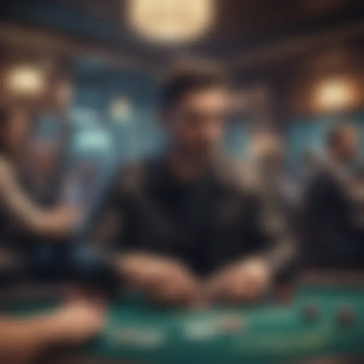 An immersive virtual poker experience showcasing players in an engaging online environment.