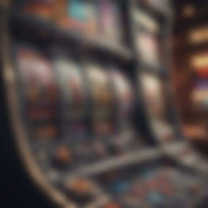 Close-up of a modern slot machine's interface