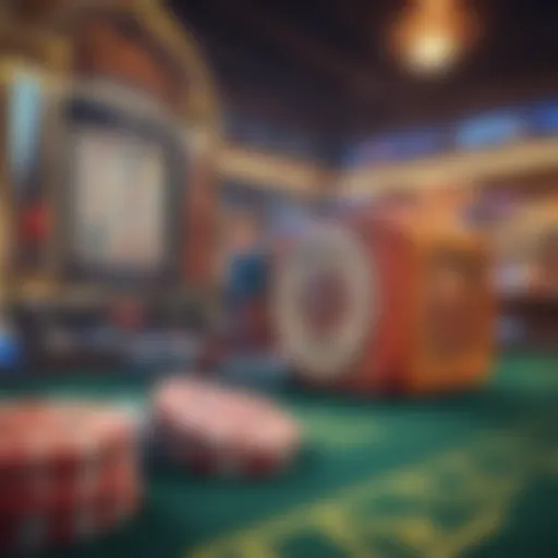 Illustration of various casino app icons