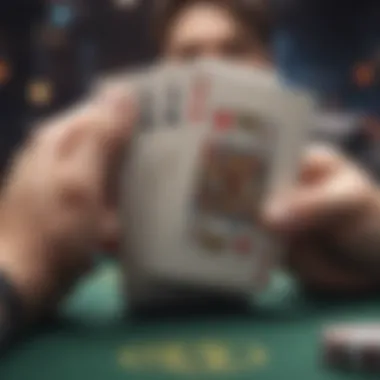 Illustration showing different poker hand rankings, from high card to royal flush.