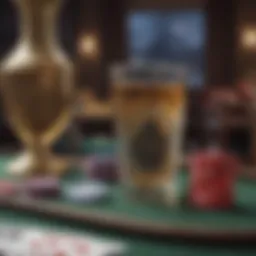 Luxurious poker set displayed elegantly on a table