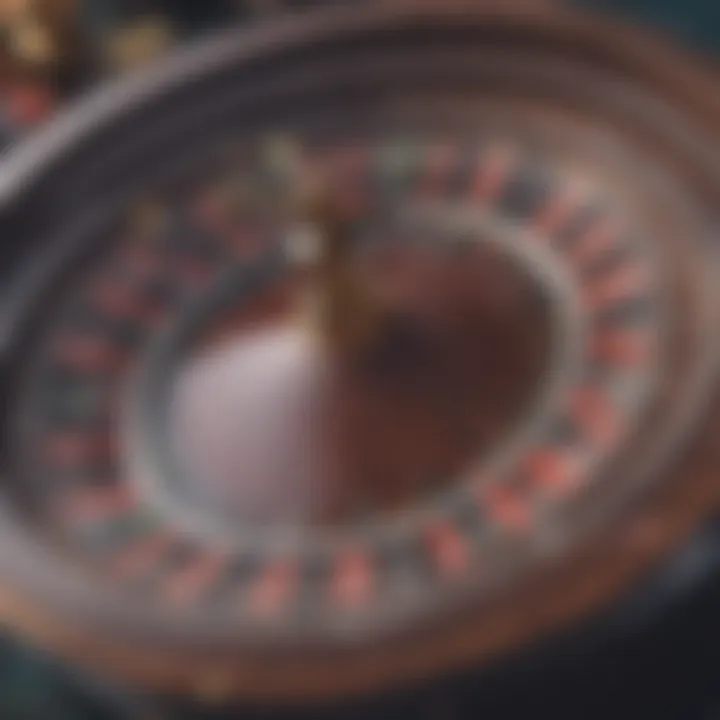 A vibrant roulette wheel in action