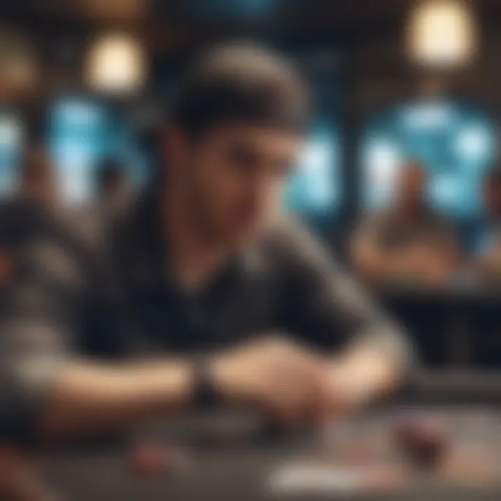 Player Engaging in a Game on ClubWPT