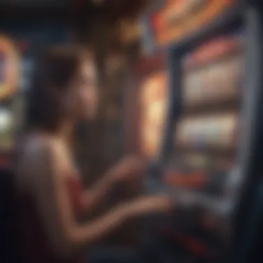 Player enjoying a digital slot machine