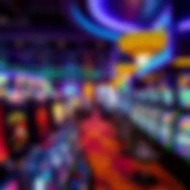 Vibrant gaming floor filled with slot machines