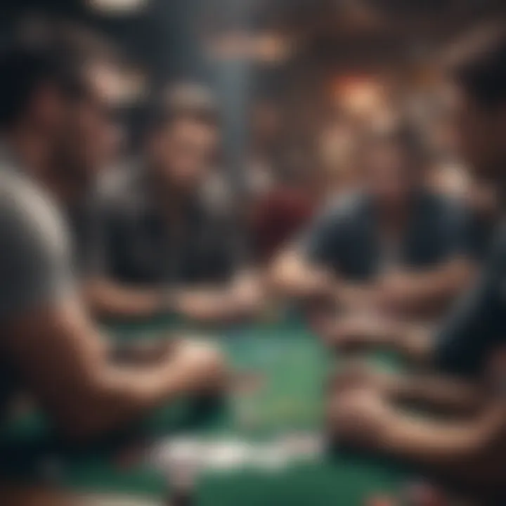 A group of players participating in an online poker session