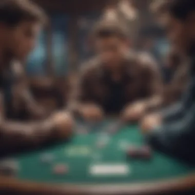 A player strategizing their next move in a poker game