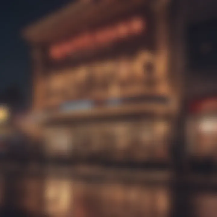 Casino exterior with bright lights at night