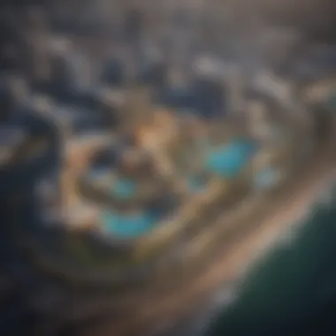 Aerial view of Gold Coast casinos showcasing their grandeur