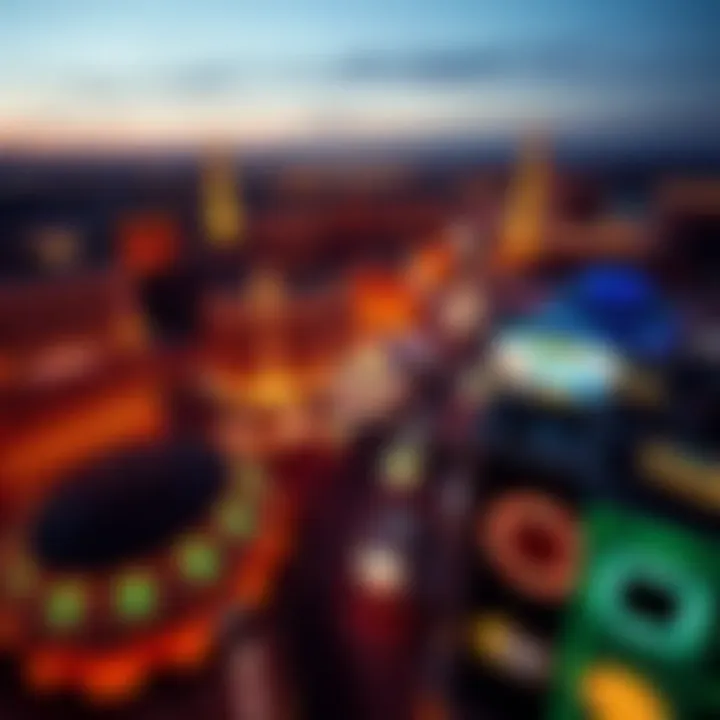 Aerial view of the iconic Las Vegas Strip at dusk