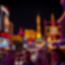 A stunning view of the Las Vegas Strip at night, with dazzling lights and iconic hotels.