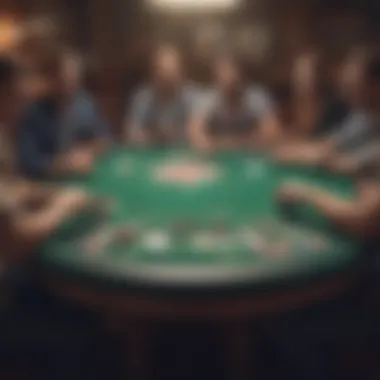 A virtual poker table setup with friends chatting online