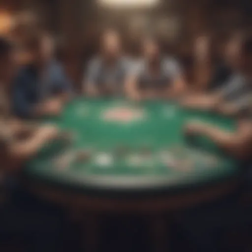 A virtual poker table setup with friends chatting online