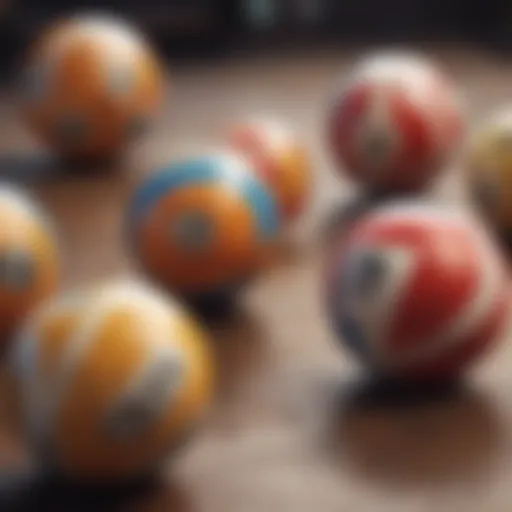 A vibrant representation of quick draw lottery balls in motion