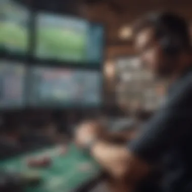 A conceptual image of technology powering sports betting applications