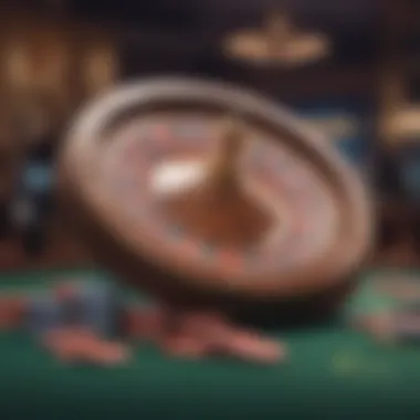 An aesthetically pleasing roulette wheel with chips