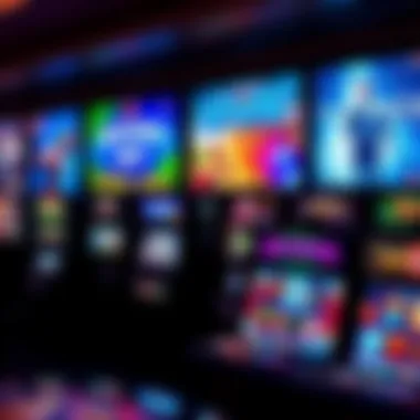 Diverse Winstar slots games showcased on a digital screen